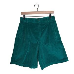 VINTAGE LIZ SPORT 90s retro cotton corduroy high waisted jewel tone shorts 10